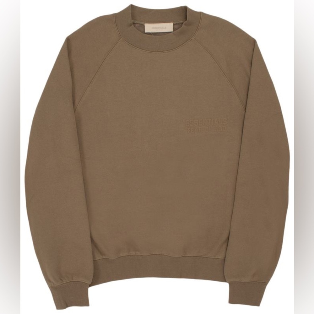 Fear Of God Essentials Felt Logo Crewneck Sweatshirt Size Large New